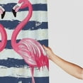 thumbnail image 3 of Autua Flamingos Patterns Kitsch Washable Shower Curtain Set with Hooks 60"x72, 3 of 7