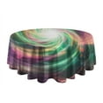 thumbnail image 5 of Colorful Spiral Pattern Round Tablecloth 60"x60",Wrinkle Wipeable Table Cloth for Kitchen Dining Room Picnic Patio Party, 5 of 6