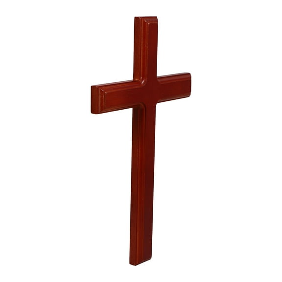 FRCOLOR  Catholic Cross. Wooden Ornament Desktop Ornaments Decor Rustic Crucifix Office