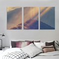thumbnail image 3 of nygtbtfer  - Autumn Mountain Road Sunrise Landscapes Multi Canvas Art Print Box Framed Picture Wall Hanging - Hand  - Framed and Ready to Hang  12x16x3pcs, 3 of 4