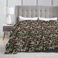 thumbnail image 4 of Wijzvio Schnauzer Floral Dog Throw Blanket Soft Fuzzy Fleece Blanket For Couch Bed Living Room Decoration 40"X30", 4 of 9
