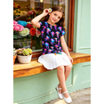 thumbnail image 4 of Lanbubble Girls Graphic T-Shirt Kids Short Sleeve Tie Front Tee Tops 7-12 Years, 4 of 8