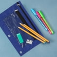 thumbnail image 4 of Unique Bargains Smooth Zipper Clear Mesh Double Layer Pencil Case for 3 Ring Binder Blue, 4 of 7