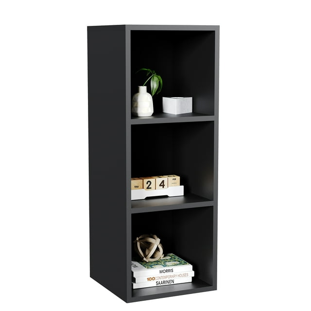 Librero organizador Moru NOVA Negro, Mueble organizador multiusos, Librero infantil, Estanteria de Almacenamiento