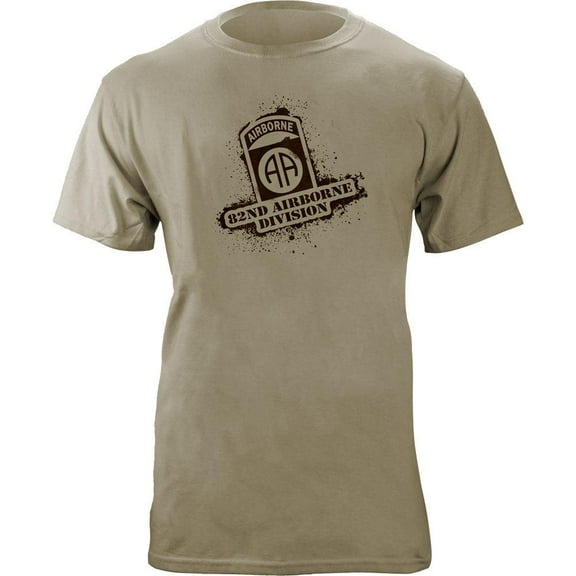 Army 82nd Airborne Division Stencil Style Veteran T-Shirt