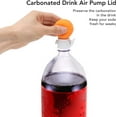 thumbnail image 4 of Soda Bottle Pump, Plastic Bottles Sealer, Pour Carbonation Carbonated Drink Leak-Proof Cover Soda Bottle Cap, Keep Pump Cap Saver Stopper Lids, Orange, 4 of 8