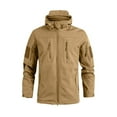 thumbnail image 4 of Men Military Tactical Jacket Fleece Lined Softshell Hooded Winter Warm Snowboard Hiking Fishing Outerwear, 4 of 5