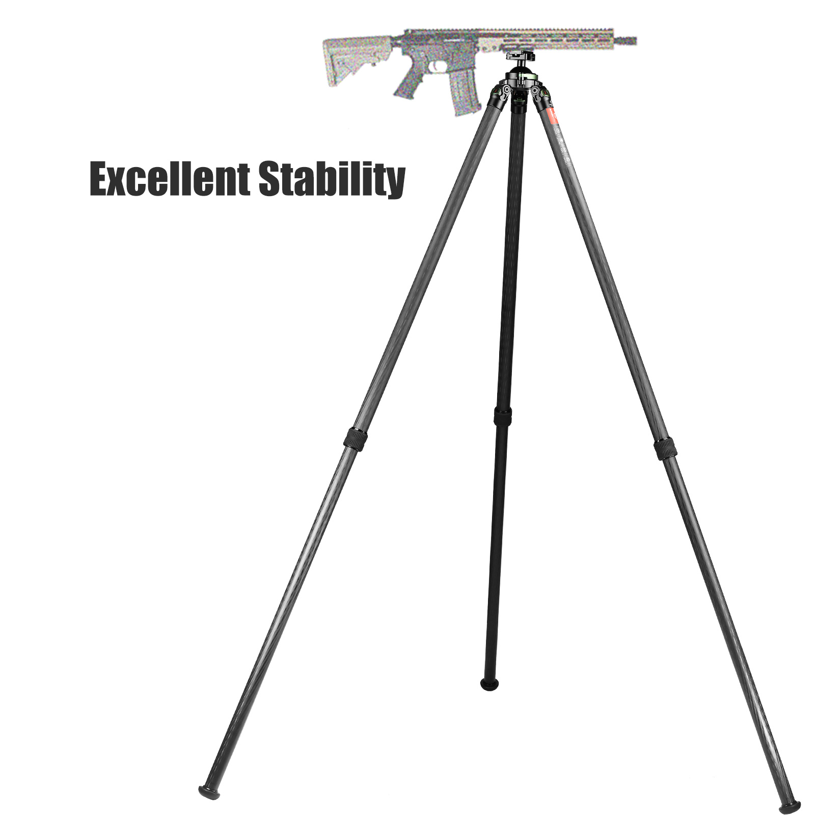 SUNWAYFOTO T3620CSL, 68” Tall Carbon Fiber Tripod with 65mm Hunting Ballhead for Rifle, 36mm Tubes Two Section