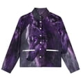 thumbnail image 4 of Jackets for Women Winter Coat Jackets Flannel Stand Collar Jacket(Beautiful Wolves Purple,Size:S-4XL), 4 of 7
