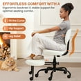 thumbnail image 4 of COOLHUT Cross Legged Chair, Ergonomic Adult ADHD Office Chair, Height Adjustable Yoga Office Chair, Meditation Chair with Lumbar Support, Home Office Kneeling Chair, White, 4 of 8