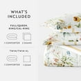 thumbnail image 3 of Noble Linens Down Alternative Chintz Floral Stripe Clay Reversible Comforter Set, 3 of 8