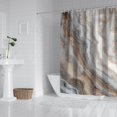 Shower Curtain Set with Snapin,grey Glod Contemporary Abstract Texture