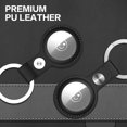 thumbnail image 2 of 4 piece set, pu leather case for airtags Key Finder (Locator Tracker) black, blue, brown, red, 2 of 5