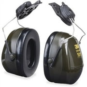 Peltor Optime Earmuff Cap-Mount Headset Comfortable, Noise Reduction - Noise Protection - Stainless Steel Headband, Foam, ABS Plastic - Black - 1 Each