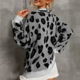 thumbnail image 4 of AOOCHASLIY Sweaters Fall Clothes Womens Long Sleeved V-Neck Leopard Print Casual Fashion Pullover Sweater, 4 of 5