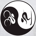 thumbnail image 3 of CafePress - Bike Ski Yin Yang Light T Shirt - Men's Classic Graphic T-Shirt, 3 of 4