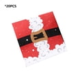 thumbnail image 2 of Santa Claus Belt Christmas Paper Napkins, 20 Count Holiday Party Disposable Table Decoration, 6.5 x 6.5 in, 2 of 8