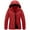 Red, variant on Men's Winter Jacket, Warm Hooded Puffer Coat for Cold Weather, Casual Zip Up Outerwear with Pockets