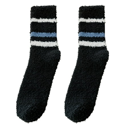 

Heiheiup Socks For Women Girls Coral Fleece Socks Pattern Novelty Cute Coral Socks Striped Socks Independent Socks