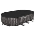 thumbnail image 3 of Bestway Power Steel 20 x 12 x 4 Foot Above Ground Oval Swimming Pool Set with Ladder, Cover, Pump, Replacement Cartridge, & Accessory Repair Kit, 3 of 9