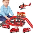 thumbnail image 2 of Juguete de estacionamiento de pista para niños, construcción de automóviles, interior, Rail de carreras, coche, parque de coches multicapa, niños, niñas, regalos de navidad, 2 of 4