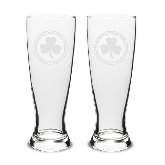 Shamrock Celtic Logo 23 oz University Beer Pilsner - Set of 2