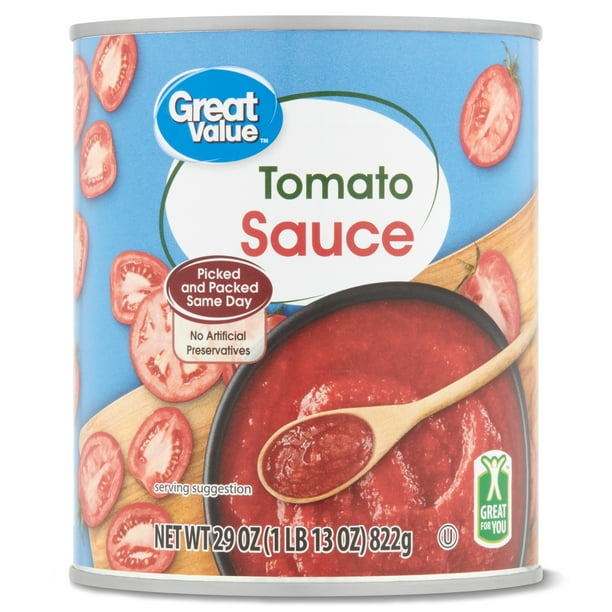 Great Value Tomato Sauce, 29 Oz (6 pack)