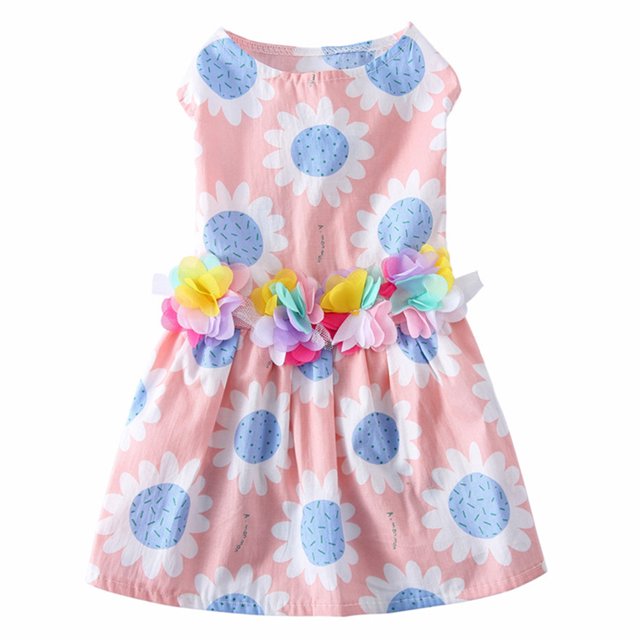 Desiderio Color estampado de flores ropa para perros ropa para perros ropa para perros verano