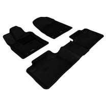 3D MAXpider Custom Fit Kagu Floor Mat (Black) Compatible with Jeep Grand Cherokee (WK) 2013-2022 (2 Posts in Passenger's Side) - Full Set