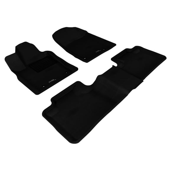 3D MAXpider Custom Fit Kagu Floor Mat (Black) Compatible with Jeep Grand Cherokee (WK) 2013-2022 (2 Posts in Passenger's Side) - Full Set