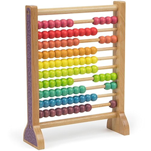 Outil de Comptage Classique en Bois d'Abacus, Jouet Éducatif de Cadre de Comptage avec 100 Perles Colorées par Imagination Generation