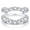 Moissanite Curved, variant on Newshe Bridal Ring Enhancer for Engagement Rings Wedding Band for Women AAAAA Cz Eternity Ring Guard Size 7