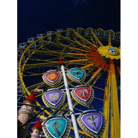Ferris Wheel During Festival in Town of Aschaffenburg, Bavaria, Germany Print Wall Art By Johnson