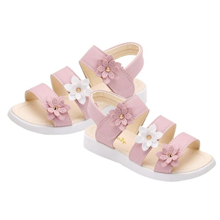 

Girls Summer Shoes Flower Shoes Breathable Sandals Shoes for Kids Children (Pink 27 Yards 16.7cm)