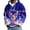 22#Blue, variant on Men's Waffle Knit Quarter Zip Hooded Sweatshirt - Casual Solid Color Long Sleeve Pullover Hoodie with Zipper Light Gray 3XL