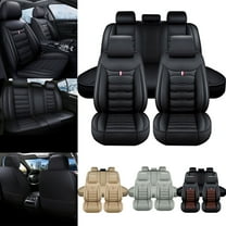 For Chevrolet Silverado 1500 2500HD 3500HD 2007-2024 Crew Cab Pickup Truck Car Seat Covers Protectors Cushion Full Set, PU Leather