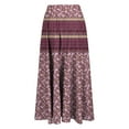 thumbnail image 5 of Viikei Women's Skirt in Lightweight Fabric,Women's Casual Flowers Printed A-line Elastic Waist Skirt Red XXXL, 5 of 6
