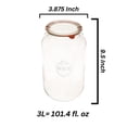thumbnail image 4 of Weck Jars 776 101.4 fl. oz Wide-Mouth Barrel Jar | Large Glass Jar Storage for Food, Sugar, Flour | Safely Store Your Food with an Air-Tight Seal and Lid | Made in Germany, Rust-Proof & BPA-Free, 4 of 4