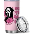 thumbnail image 6 of Ghostface Valentine Halloween Decor Tumbler for Girls - Spooky Vibes 20 OZ Rainbow Ghost Theme Decor Insulated Tumbler Cup with Lid -Vacuum Stainless Steel Coffee Mug Cup, 6 of 7