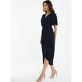 thumbnail image 2 of QUIZ - Women's Plisse Ruched Midi Dress, 2 of 4