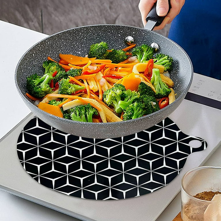Stove Mat Pad Fiberglass Induction Cooktops Magnetic Non-slip Silicone  Scratch Protector Heat Resistance For Induction Cooker