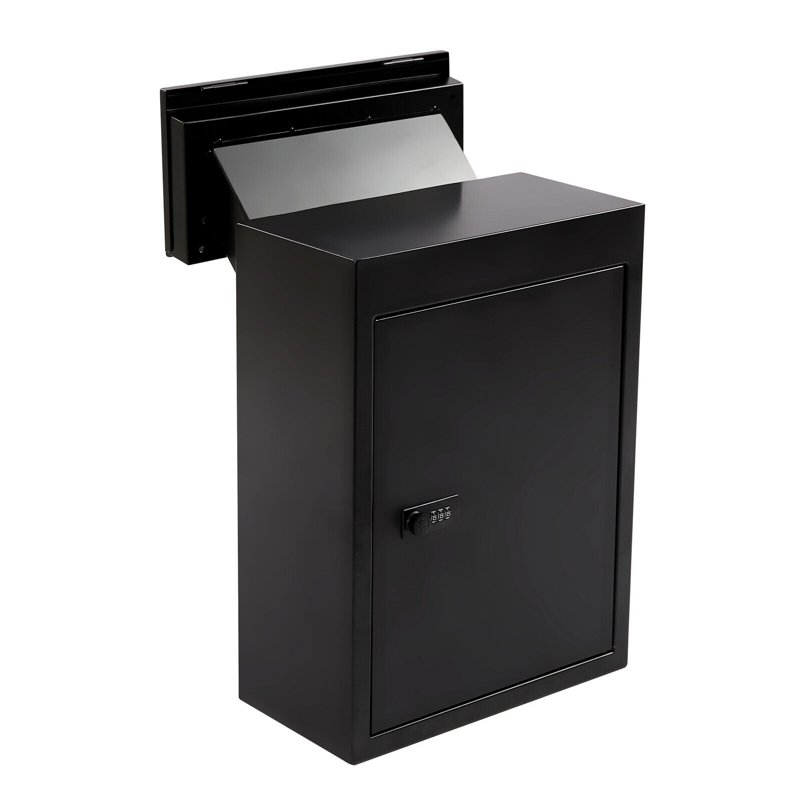 Lockable Drop Box Through the Wall Mailbox Black Wall Mounted - Walmart.com