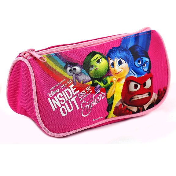 Inside Out Multi Purpose Triangle Style Pink Pencil Case