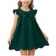 thumbnail image 1 of Vestido Largo con Mangas Largas Lindo Manga Voladora Color Sólido Cuello Redondo sin Mangas Vestido de Princesa para Ocasional, Diario, Fiesta O Sesión Fotográfica, 1 of 7