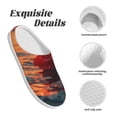 thumbnail image 5 of Lsque Romantic Roses Sunset Ocean Pattern Womens Comfort Cotton on Scuff With Memory Foam and Anti-skid Sole Slipper-39/40, 5 of 7
