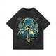 thumbnail image 3 of Camiseta con estampado de anime Vinland Saga, manga corta, corte holgado, cuello redondo, estilo vintage, para verano, con lavado exclusivo, 3 of 4