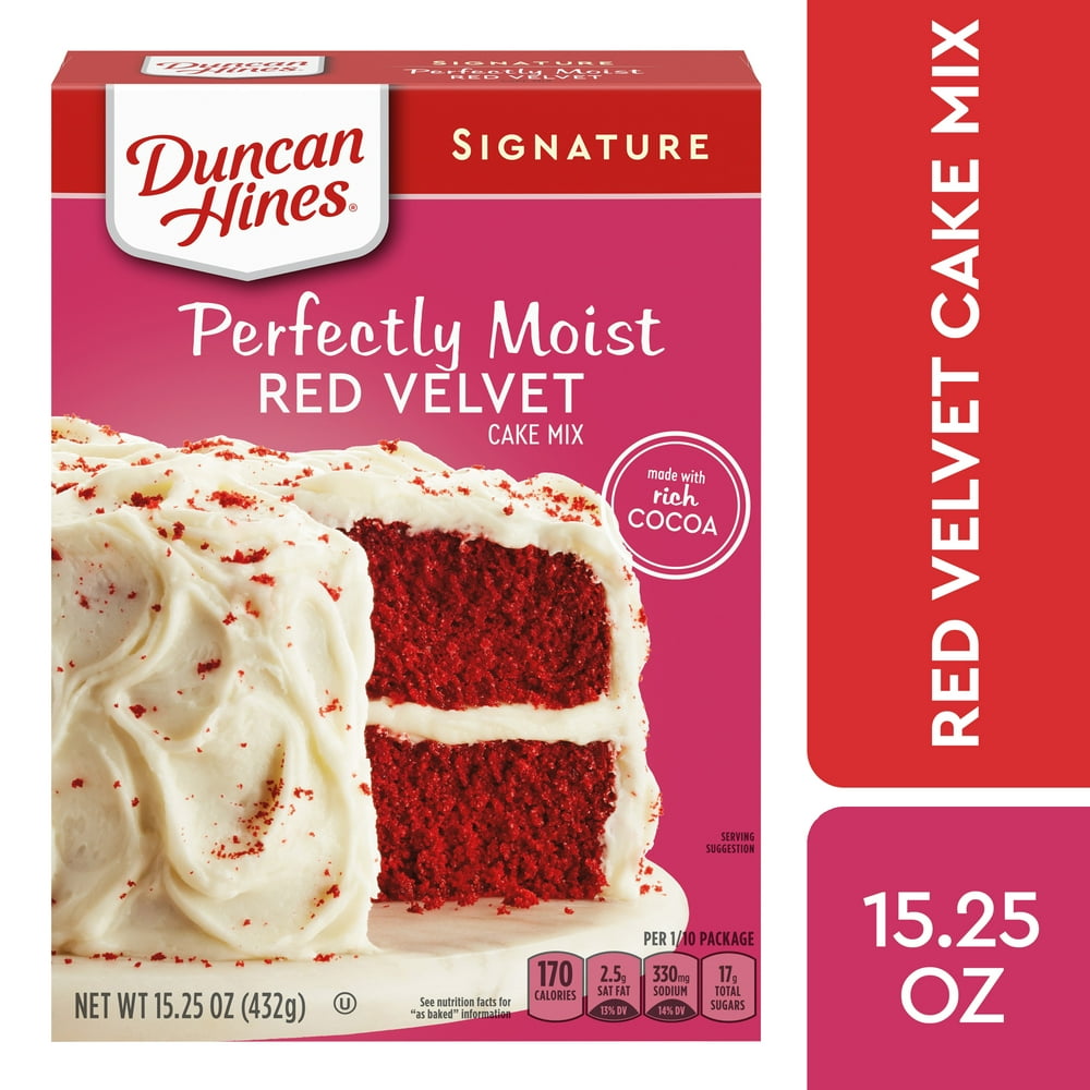 Duncan Hines Signature Perfectly Moist Red Velvet Cake Mix, 15.25 OZ