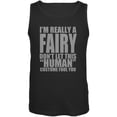 thumbnail image 1 of Halloween Human Fairy Costume Black Adult Tank Top, 1 of 1