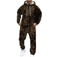 thumbnail image 2 of AVYERVO Mens Sweatsuit Workout Mens Track Suits 2 Piece Set Casual Sweatshirt and Sweatpants Set Fall Outfits with Pockets, Brown XL, 2 of 4
