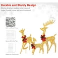 thumbnail image 4 of VINGLI Lighted Christmas Reindeer Family Set Outdoor Decorations Pre-lit 270 LED Lights, Weather Proof Gold Deer Family Set of 3 Indoor Home Outdoor Yard Decor, 4 of 8
